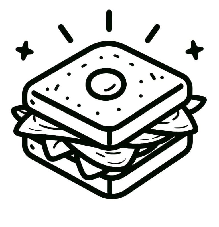 Tô màu Bánh Mì Kẹp Nhỏ