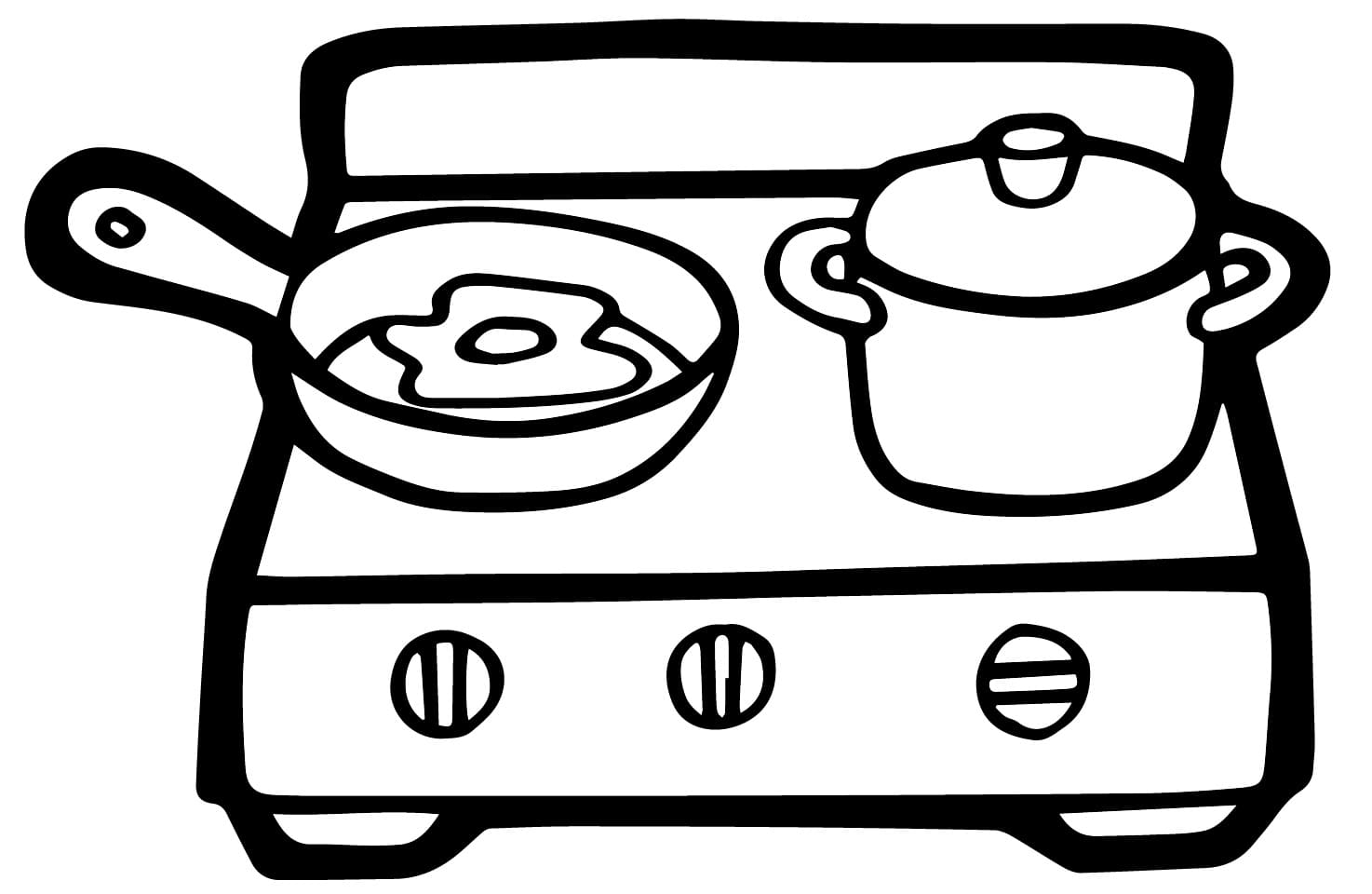 Tô màu Bếp Ga Nấu Nướng