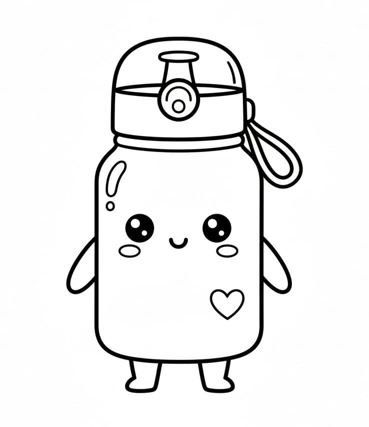 Tô màu Bình Nước Cute