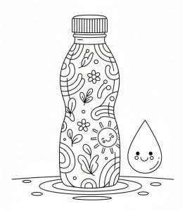 Tô màu Bình Nước Sống Động