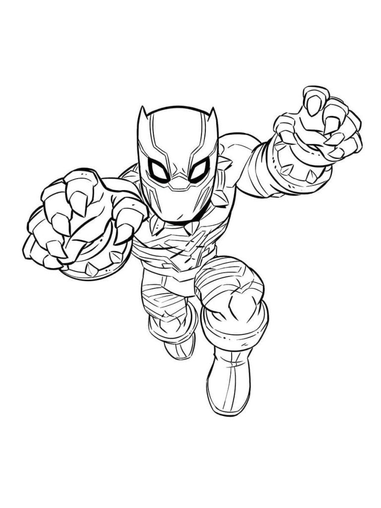 Tô màu Black Panther Chibi