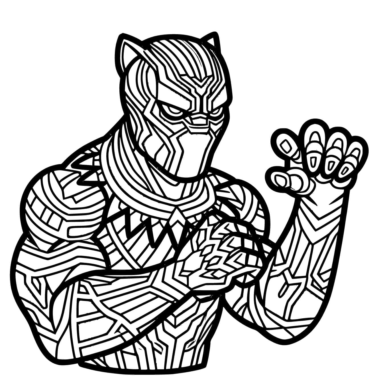 Tô màu Black Panther Chuẩn Bị Chiến Đấu