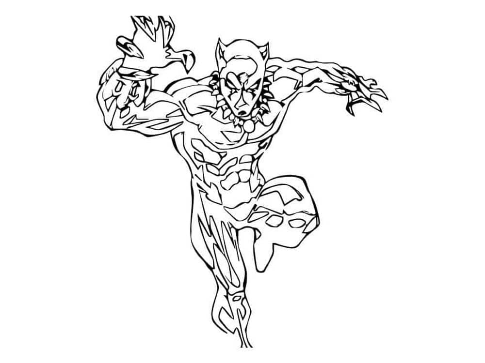 Tô màu Black Panther Đang Chạy
