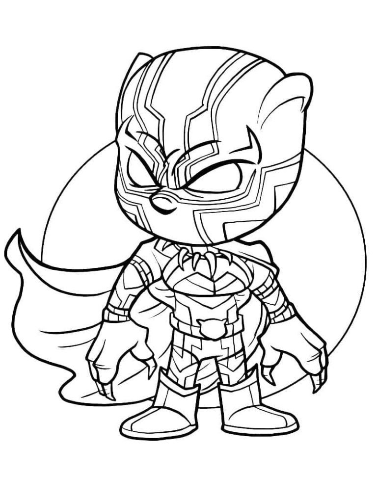 Tô màu Black Panther Dễ Thương