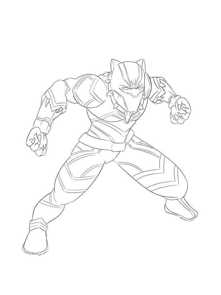 Tô màu Black Panther Mạnh Mẽ