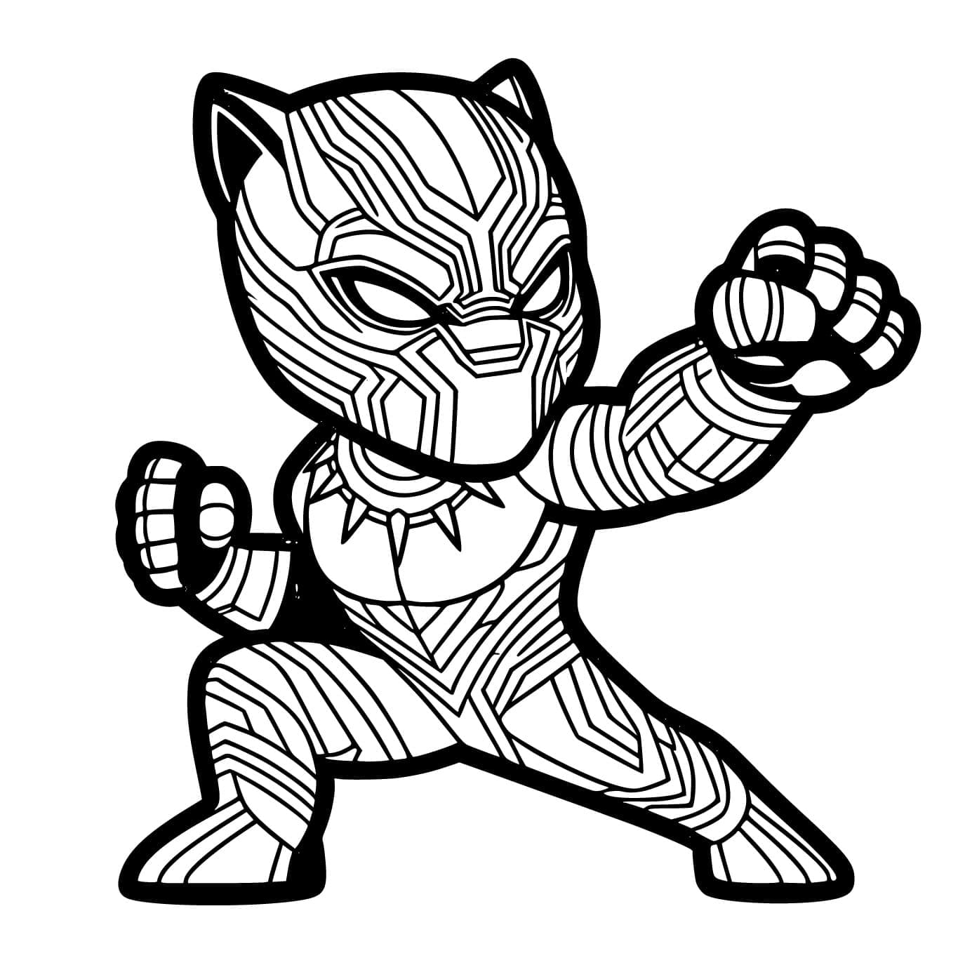 Tô màu Black Panther Nhí