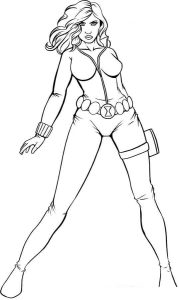 Tô màu Black Widow Đẹp và Ngầu