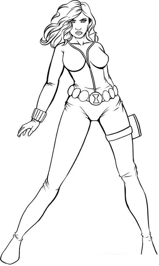 Tô màu Black Widow Đẹp và Ngầu