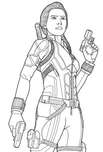 Tô màu Black Widow Siêu Anh Hùng