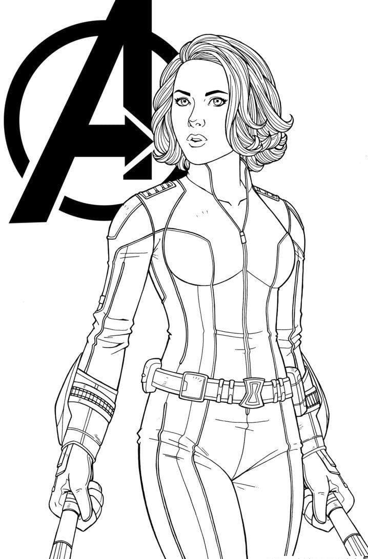 Tô màu Black Widow Trong Avengers