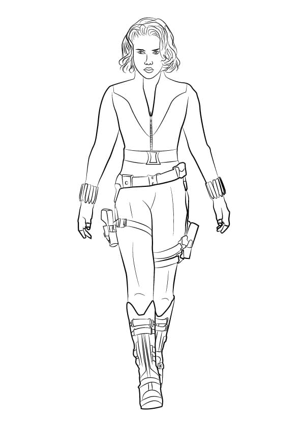 Tô màu Black Widow Trong Marvel