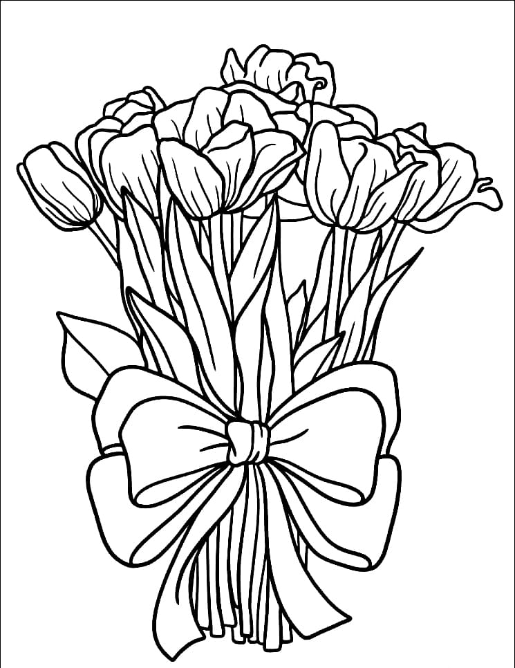 Tô màu Bó Hoa Tulip