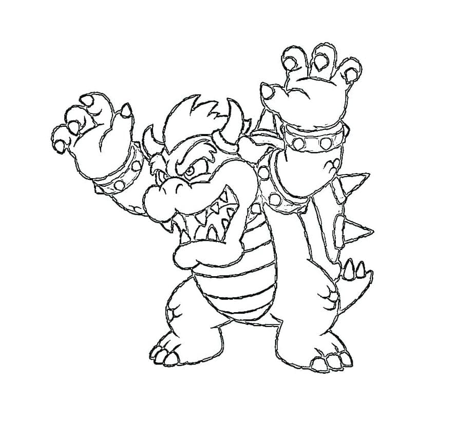 Tô màu Bowser Giận Dữ
