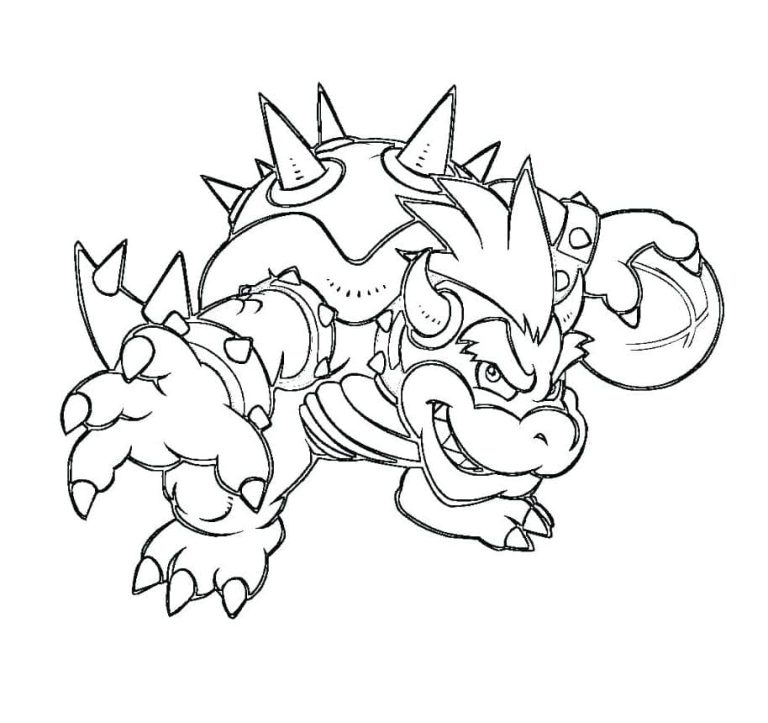 Tô màu Bowser Ném Bóng