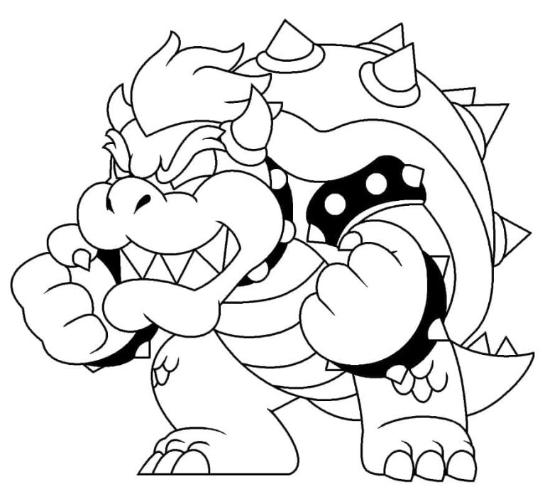 Tô màu Bowser Tức Giận