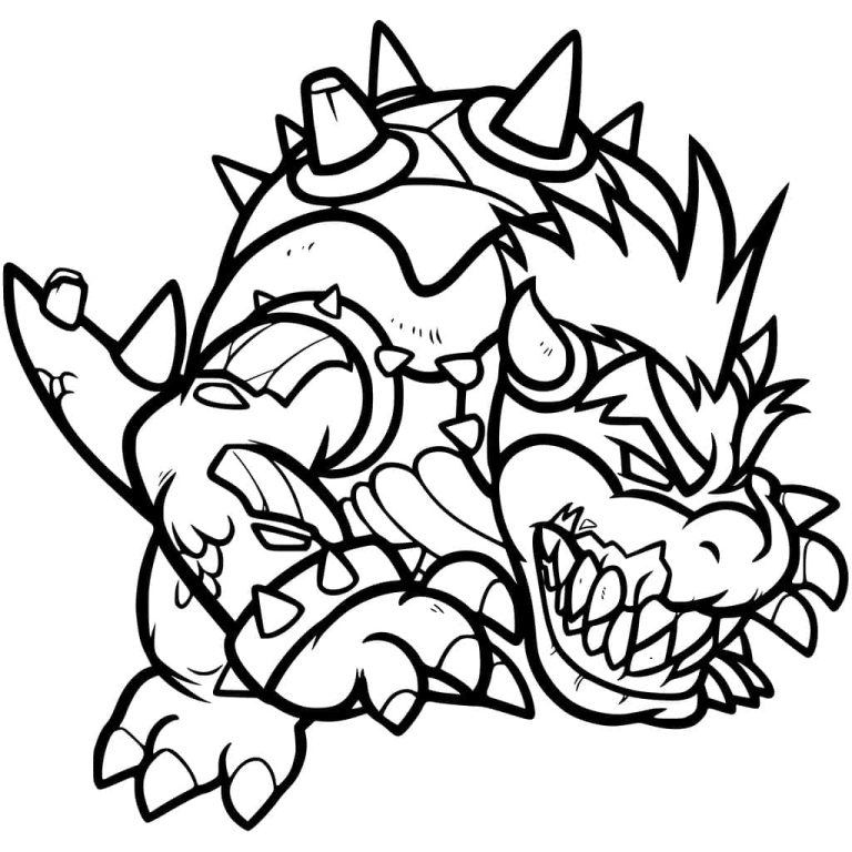 Tô màu Bowser Zombie