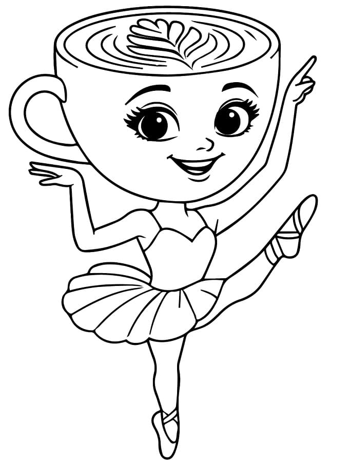 Tô màu Brainrot Ballerina Cappuccina