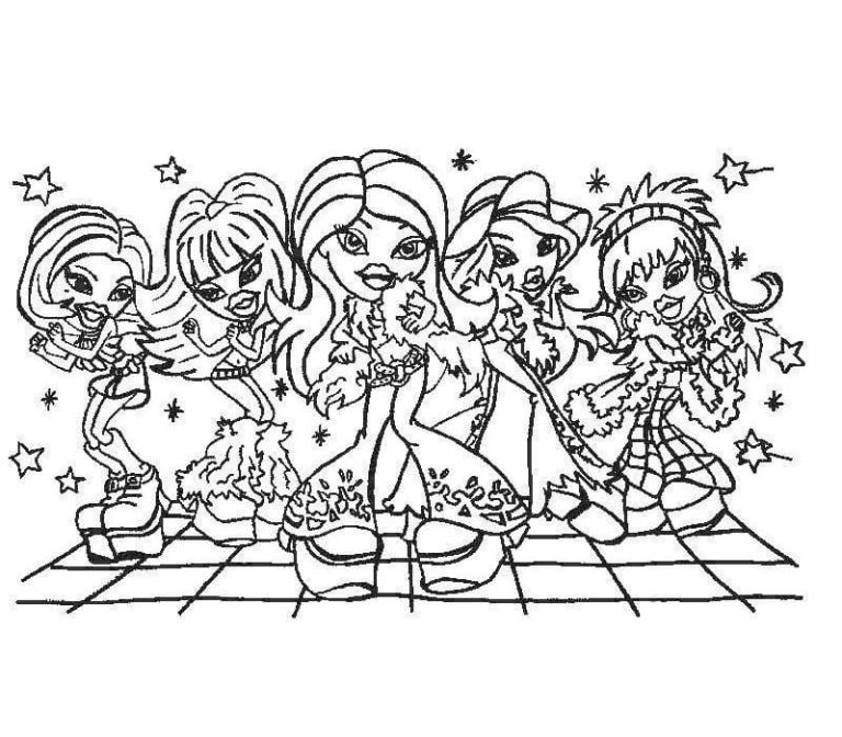 Tô màu Búp Bê Bratz Xinh
