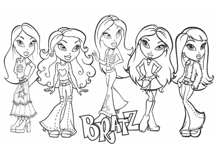 Tô màu Búp Bê Bratz Xinh Đẹp
