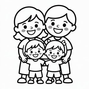 Tô màu Cả Gia Đình Cười