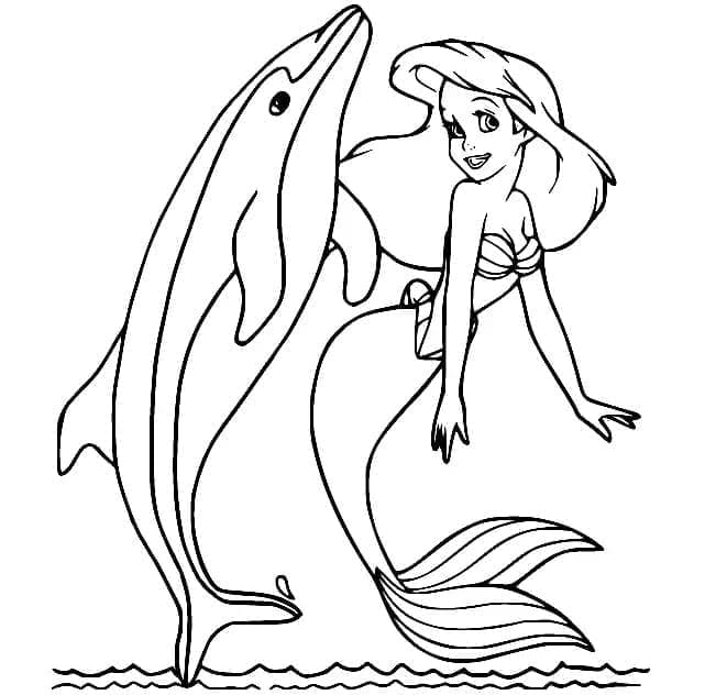 Tô màu Cá Heo Và Ariel
