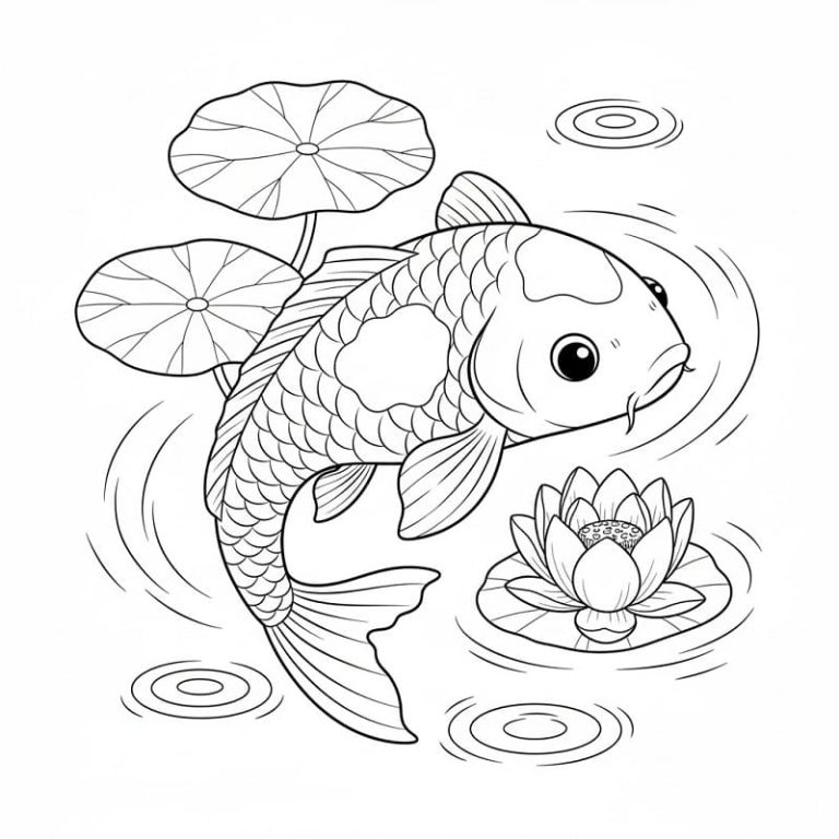 Tô màu Cá Koi Đẹp Nhất