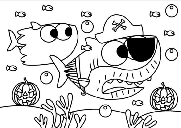 Tô màu Cá Mập Baby Shark