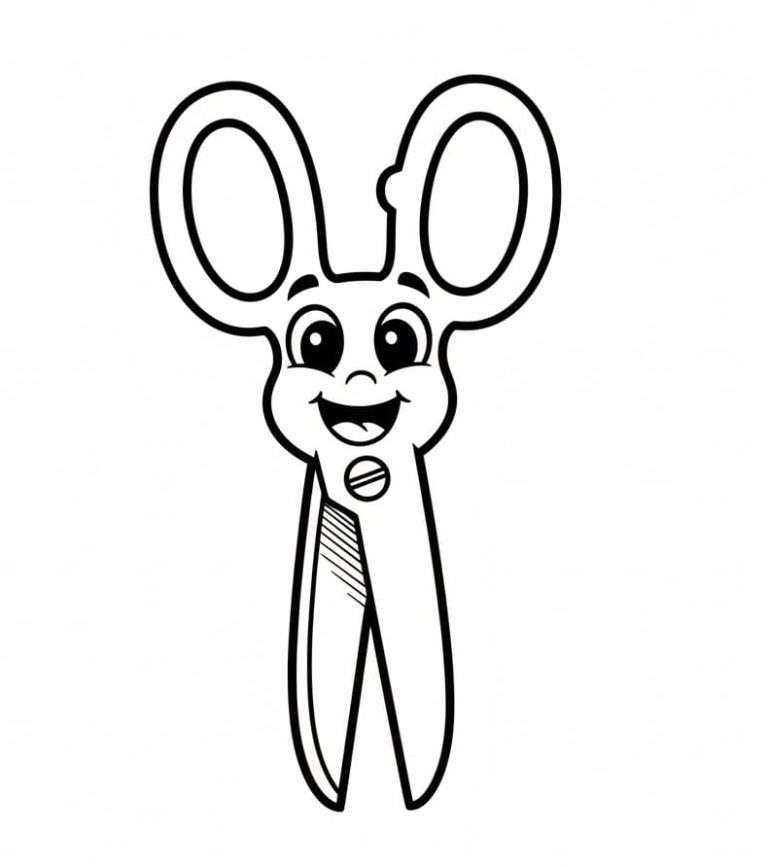 Tô màu Cái Kéo Cute