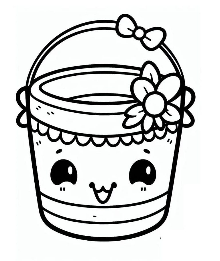 Tô màu Cái Xô Cute Đáng Yêu