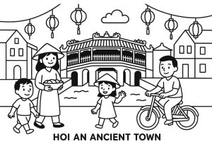 Tô màu Cảnh Phố Cổ Hội An