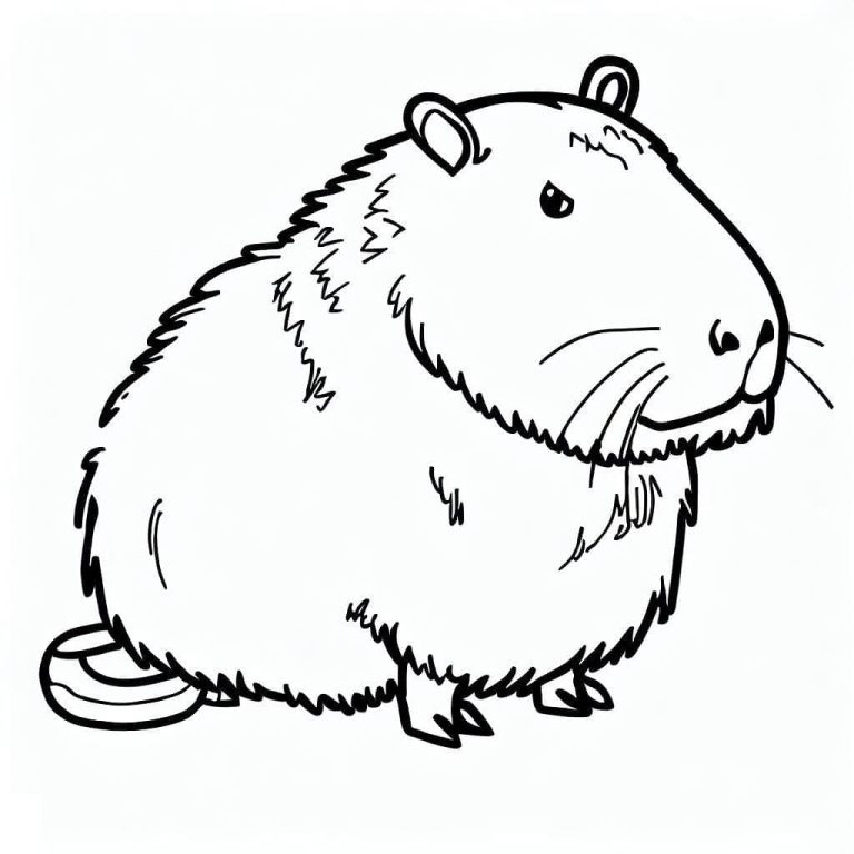 Tô màu Capybara Mập