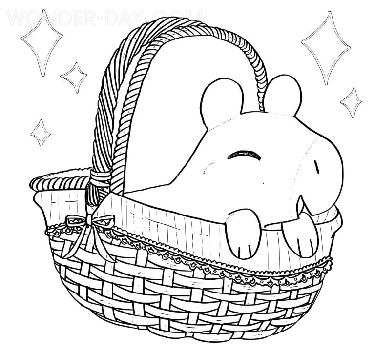 Tô màu Capybara Nhỏ Đáng Yêu