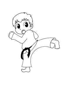 Tô màu Cậu Bé Karate Đáng Yêu