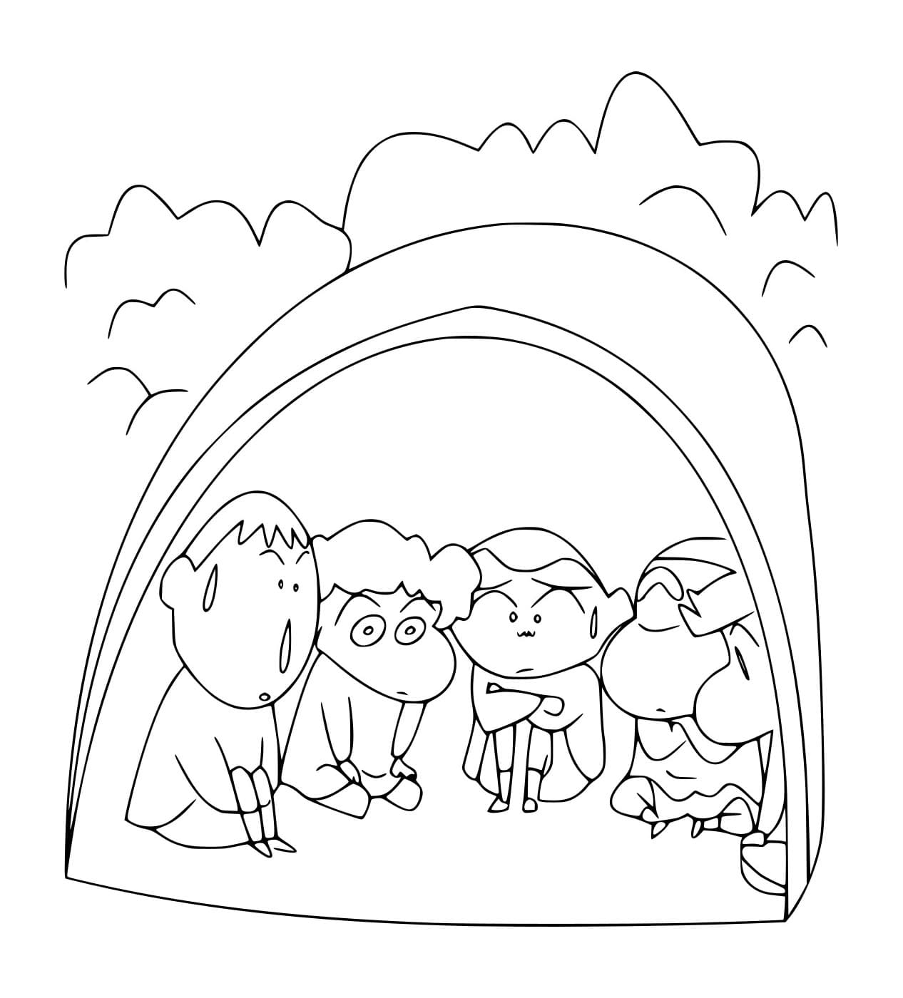 Tô màu Cậu Bé Shin Cùng Bạn Bè