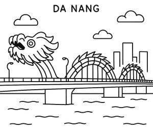 Tô màu Cầu Rồng Đẹp và Đơn Giản