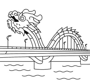 Tô màu Cầu Rồng Đơn Giản