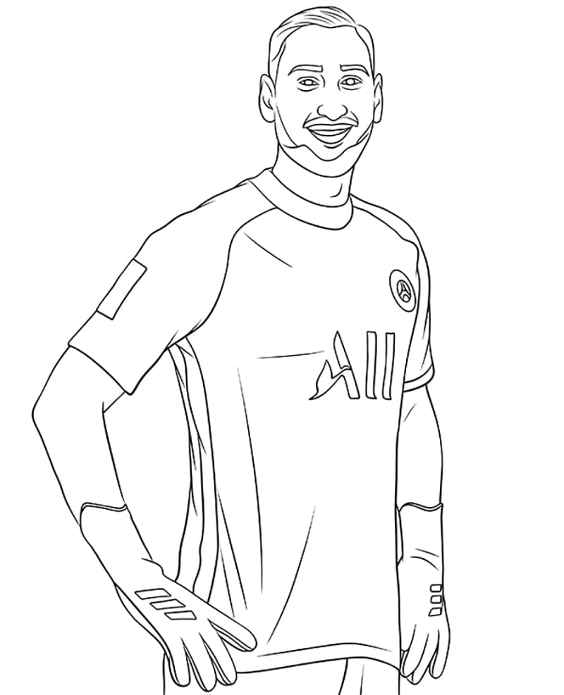 Tô màu Cầu Thủ Bóng Đá Gianluigi Donnarumma