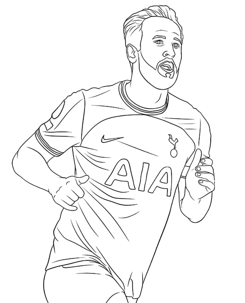 Tô màu Cầu Thủ Bóng Đá Harry Kane
