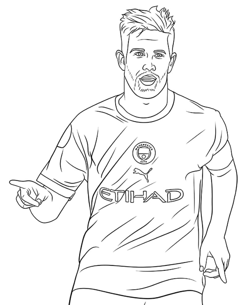 Tô màu Cầu Thủ Bóng Đá Kevin de Bruyne