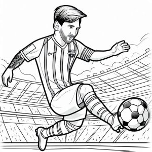 Tô màu Cầu Thủ Bóng Đá Messi