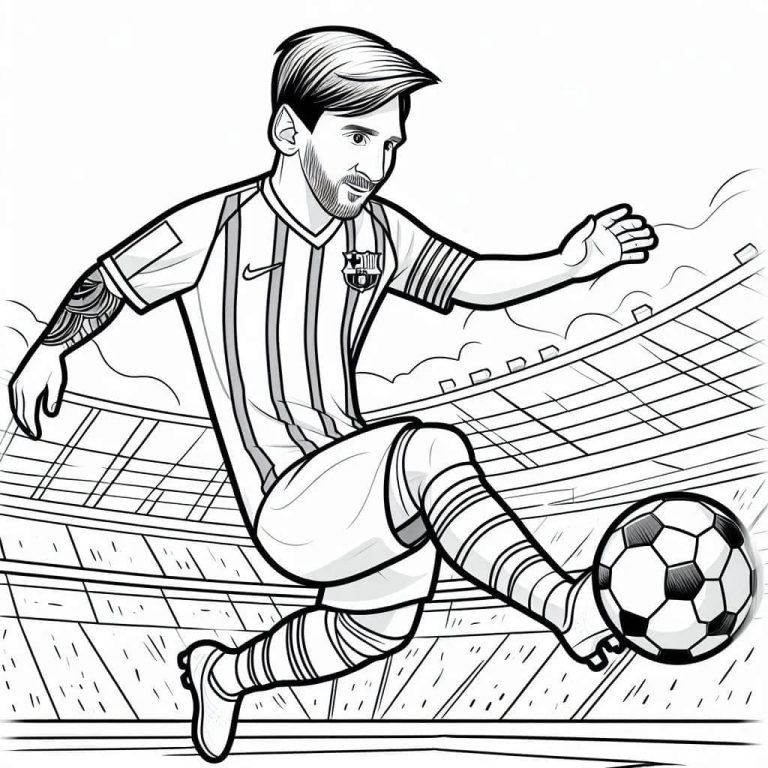 Tô màu Cầu Thủ Bóng Đá Messi