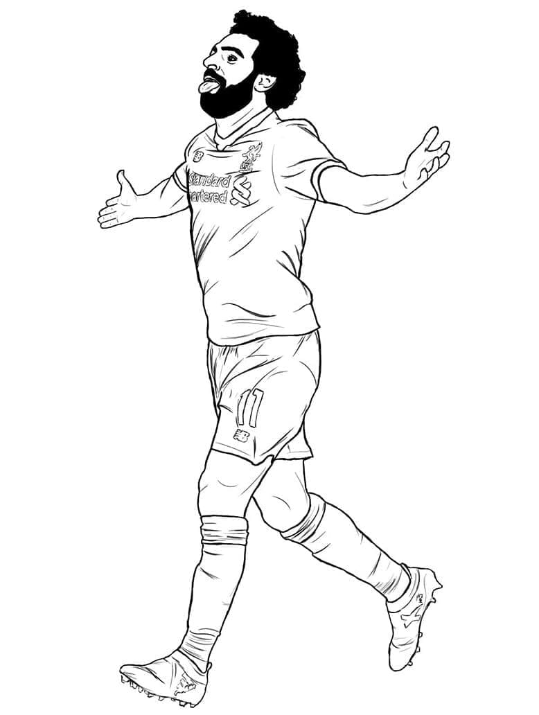 Tô màu Cầu Thủ Bóng Đá Mohamed Salah
