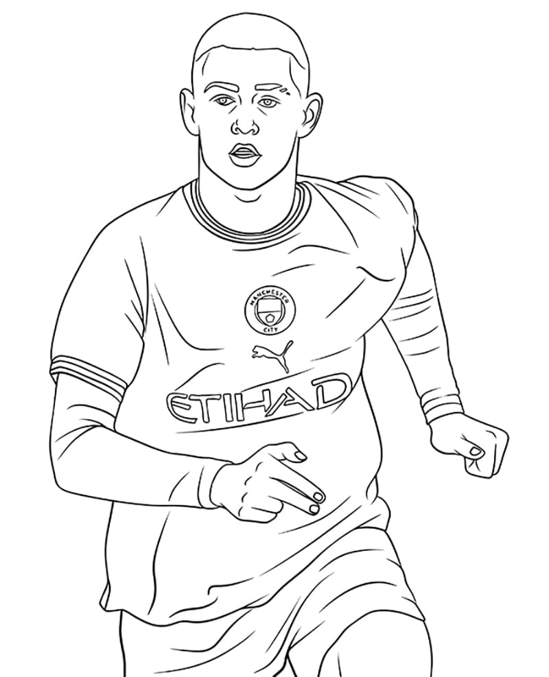 Tô màu Cầu Thủ Bóng Đá Phil Foden