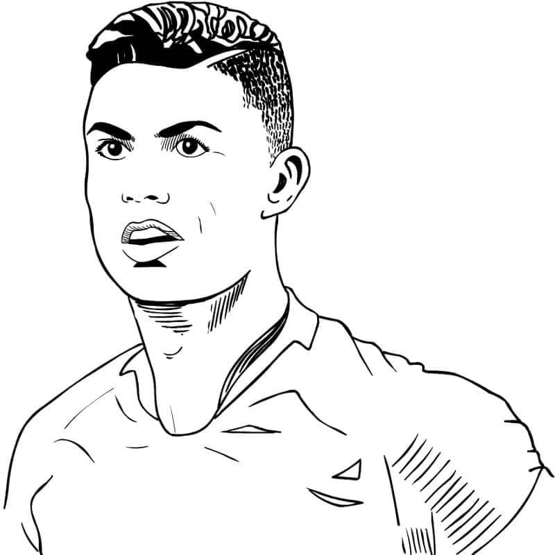 Tô màu Cầu Thủ Đá Bóng Ronaldo
