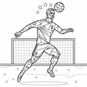 Tô màu Cầu Thủ Ronaldo Trên Sân Bóng