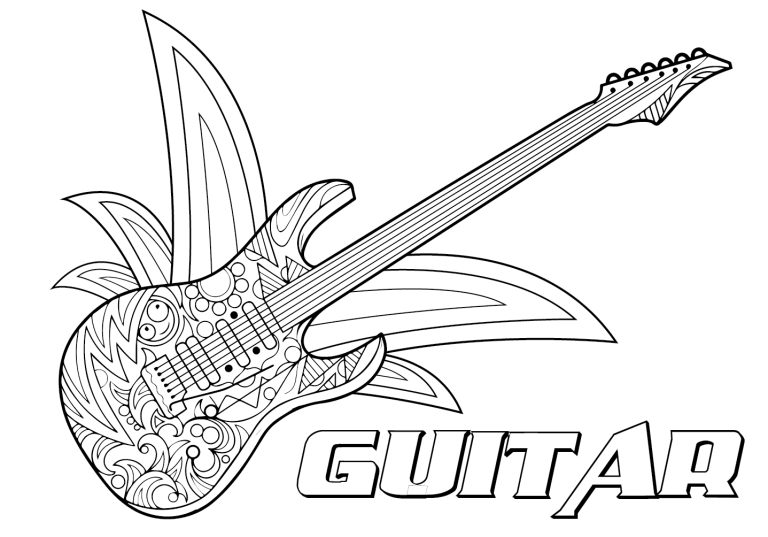 Tô màu Cây Đàn Guitar