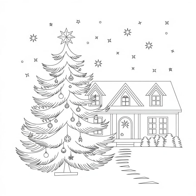 Tô màu Cây Thông Noel Đẹp