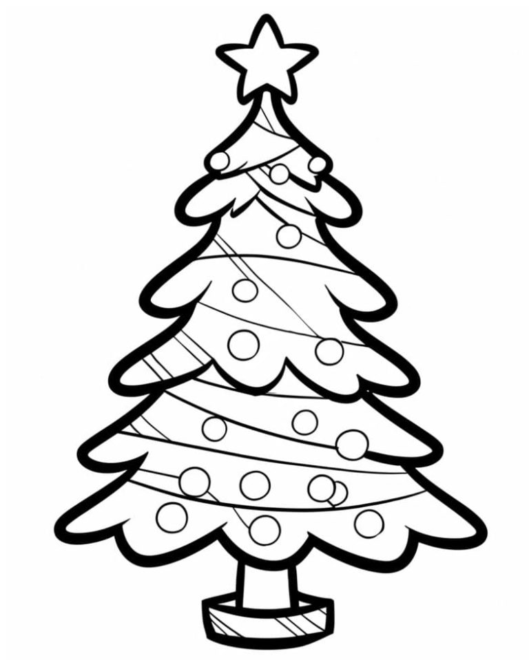 Tô màu Cây Thông Noel Giản Đơn