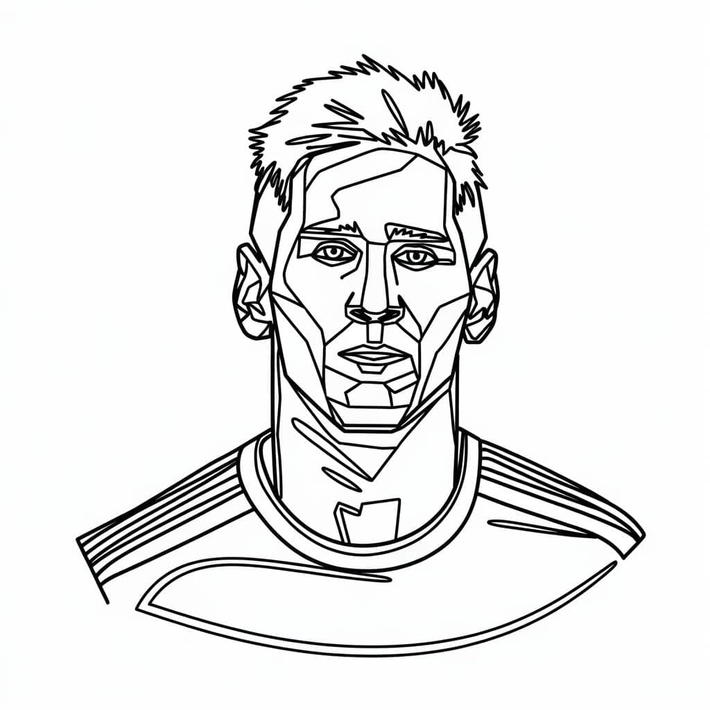 Tô màu Chân Dung Messi