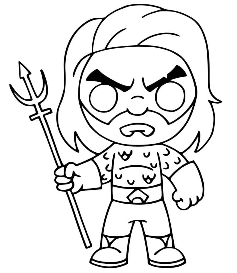 Tô màu Chibi Aquaman